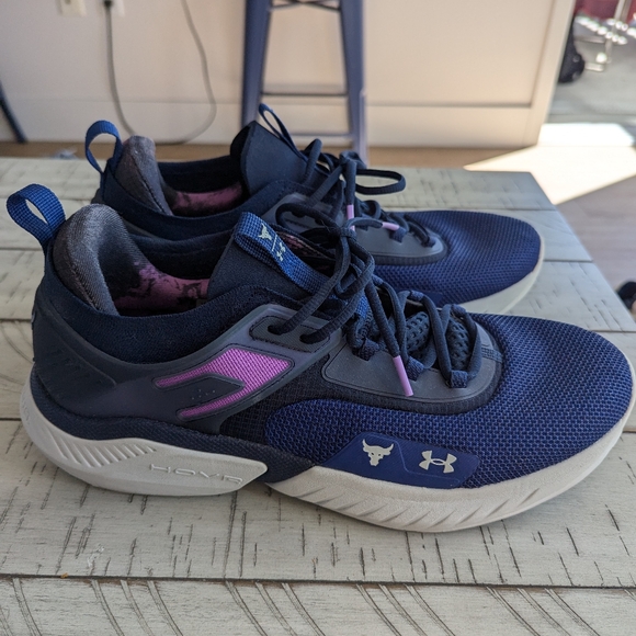 Under Armour Project Rock 5 Disrupt Purple Reign Men's Size 14 Rare - Picture 3 of 9